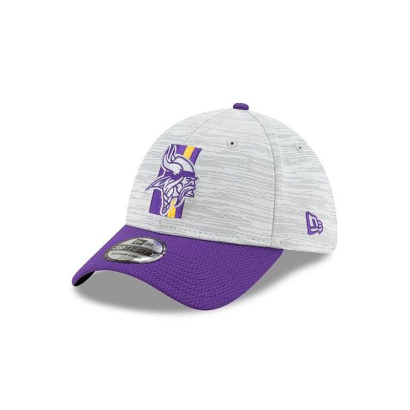 NFL Minnesota Vikings Official Training 39Thirty Stretch Fit (LSI0216) - Purple New Era Caps